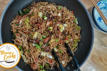 SPICY CHICKEN CHOW MEIN | Street style chili garlic Chow Mein recipe