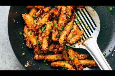 Crispy chilli potato flakes Recipe in marathi | how to  chilli potato recipe | Ep 29