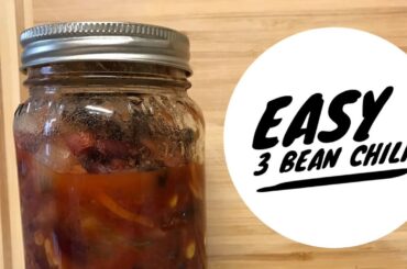Easy Chili Recipe // 3 Bean Chili // Crockpot