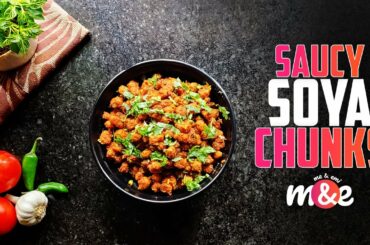 Saucy soya chunk recipe | Soya chunk chilli recipe | soyabean recipe