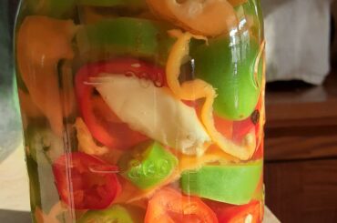 I pickled peppers for the first time! Jalapeno, habanero, and serrano.