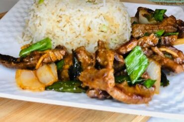 How to make Restaurant style Beef Chilli Dry & Garlic Rice Recipes By MRB