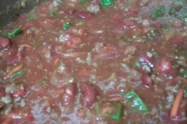 Preparing meals-Homemade chili recipe-Sparky's kitchen