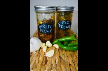 Instant Chili Pickle | Instant Garlic Pickle