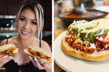 CHILE COLORADO SHREDDED BEEF AND POTATO TORTAS