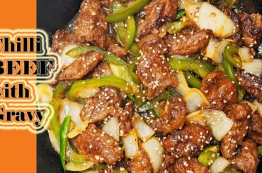 How to make Chinese Style Easy Chili Beef with Gravy (beef with stir fry veggies) Low Carb