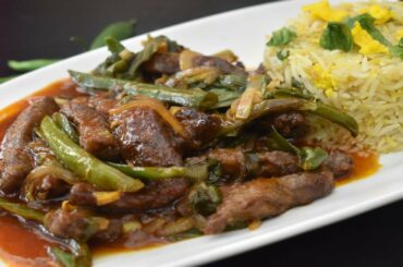 Beef Chili Dry with Fried Rice Recipe Restaurant Style by Lively Cooking