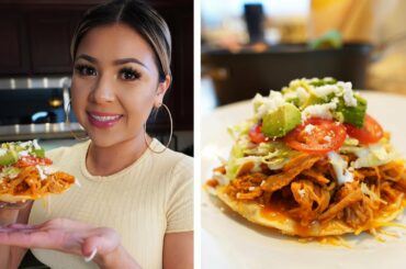 HOW TO MAKE RED CHILE PORK TOSTADAS | TOSTADAS DE PUERCO