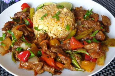 Beef Chilli Recipe  | Fried Rice Recipe | Beef Chilli with Fried Rice recipe | Mr & Mrs Rannaghor