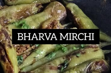 Bharwa Mirchi STUFFED GREEN CHILI-  Very Easy to make. Tasty and Healthy. Less oil Recipe.