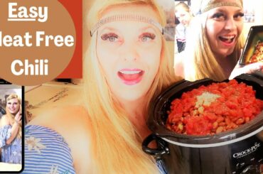 VEGAN CROCKPOT CHILI made EASY and CHEAP | Funny couples review of vegan chili recipe | wfpb