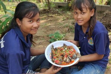 Wow Amazing smart girls Cooking Fried Catfish With Chili Recipe Eating