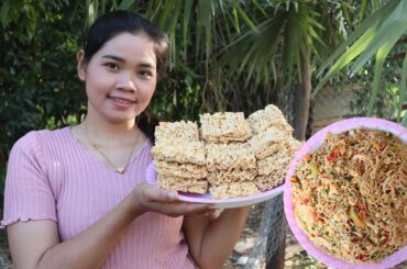 Yummy cooking chili noodle recipe - Cooking skill | Srey Pov Rural lifestyle