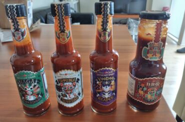 Got these delivered earlier today from a small business in Wicklow, Ireland. They all contain 50% of their respective chili pepper.