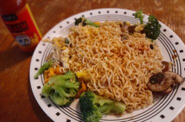 Instant ramen upgraded with diced habanero and Ultra Death sauce.
