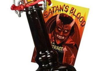Satan's blood 800,000 scoville units and burns like hell. As tradition any new members of the friend group had to try a drop of this on a tortilla chip. I was crying it was just spice no flavor disappointed but was gone after about 30 minutes.