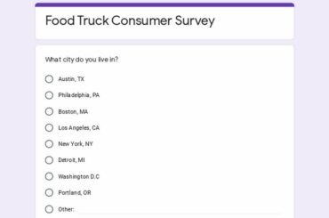 Foodie Survey! Please help me help you!