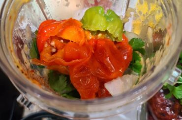 I made mango habanero salsa. Couldn't use it for chips because it was so hot but it was perfect for steak tacos.