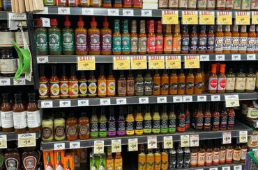The selection at my Central Market. Any recommendations? I need more sauces!