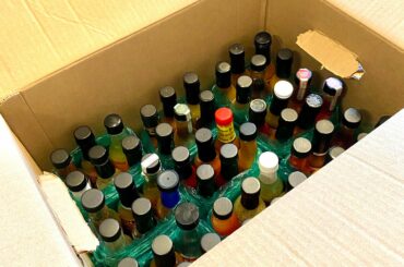 Packed up the collection, ready to move out of NYC. Purged about 80 open bottles from my fridge 😢