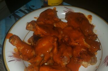 Been waiting a long time for this moment. Homemade wings with Old Bay hot sauce!