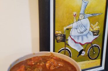 This chicken and andouille gumbo is homemade and chef-approved!