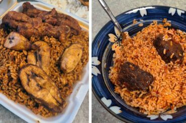 Jollof Rice and Spicy Warrior Platter - Intercontinental Restaurant [Columbus, OH]