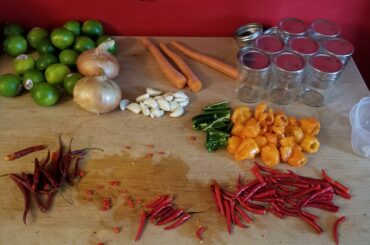 Prepping for hot sauce
