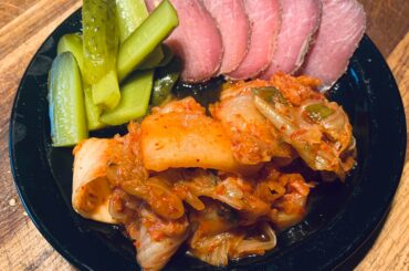 Carolina reapers kimchi w/ Birdseye chilli and pepper crusted cured loin is kicking my a$$ this morning! So good!
