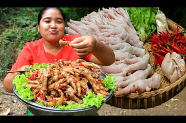 Fried Chicken Feet with Chili Recipe - Cooking Chicken Feet /Cooking life
