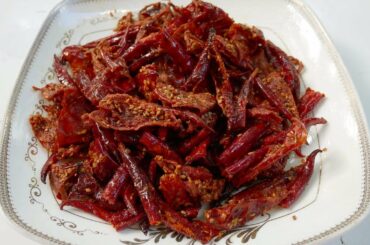 Crispy Fried Chili Chips Homemade | Crispy Chili Snack Recipe with Anuch