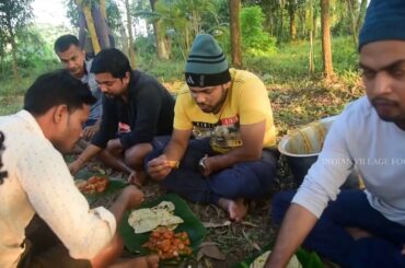 Enjoying Cully flower Chili With friends | Village Style Chili With Paratha | Indian Village food