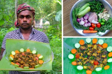 Dry Chili Chicken Cooking Recipe - Dry Chilly Chicken - Spicy Chicken Recipe by Village Food Life