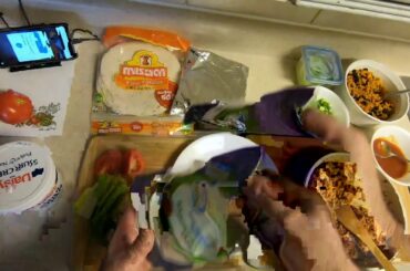 Chicken Burrito with Yellow Rice+Black Beans & Beef and Bean  Hot Chili