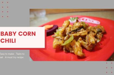 Baby Corn Chili | Indo Chinese Recipe | Crispu Baby Corn Manchurian Recipe | Dr.Sougandhi's Cuisine