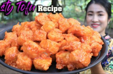 Crispy Tofu In Chili Sauce Recipe / How To Cook Tofu At Home / Cooking With Sreypov