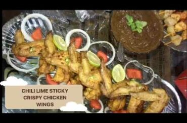 Chili Lime Sticky Crispy Chicken Wings