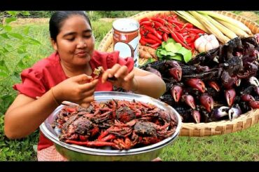 Cooking curry Crab with coconut and chili Recipes & Cooking life