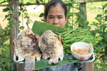 Roasted Salt Fish With Spicy Chili Fish Past Sauce Recipe -  Salt Fish Cooking -  Khmer Food TV
