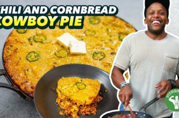 Cowboy Pie?! Cornbread on top, Chili on Bottom