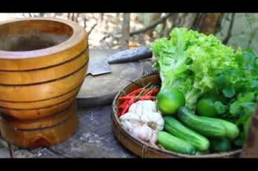 Cooking Lobster on Rock Recipe   Cook Shrimp eat with hot Chili Sauce