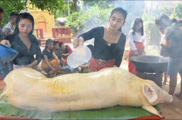 Wow amazing cooking pork stir-fry and pork ribs with green chili in my family