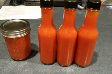 I made watermelon hot sauce with habanero and ghost peppers