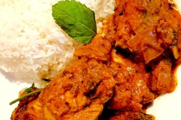 Simple Chicken Gravy goes well with soft and hot Basmati Rice 😋