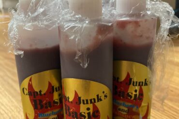 Capt. Junk's fermented Habanero and Blueberry Brunch Sauce! Ready for shipment.
