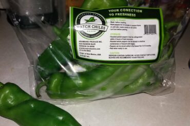 This time of the year, I'm like Kramer with a Macanaw peach. Hatch chilies Jerry. Hatch chilies.