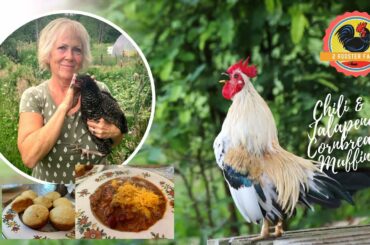 Chili Recipe - How to make homemade Chili & Jalapeno Cornbread Muffins- with Teri at 2 Rooster Farm