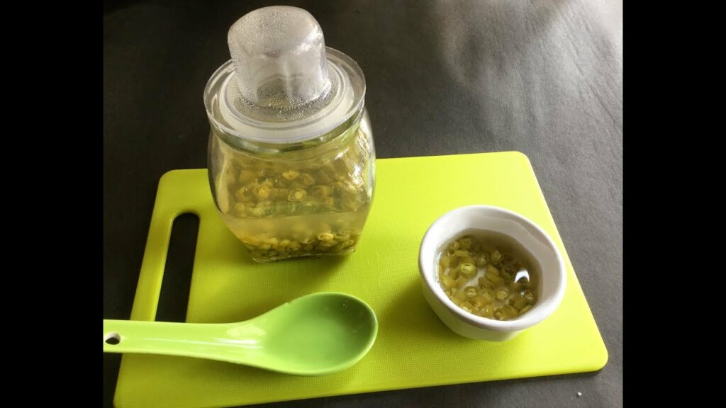 Instant Chili Vinegar Recipe Pickled Green Chilies Pepper Pickle