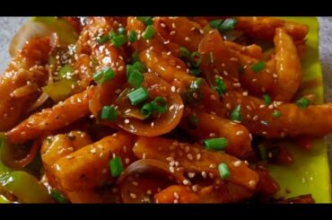 How to make honey chili potato|Honey chili potato recipe|Chili potato recipe|Kabbu's kitchen