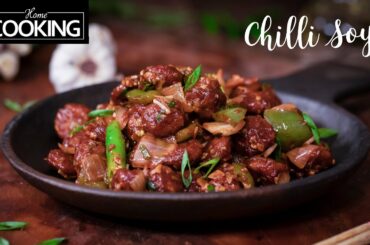 Chilli Soya | Soya Chilli Recipe | Chilli Soya Chunks